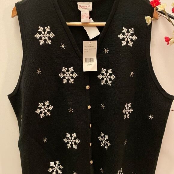 💥Crystal Kobe women’s Christmas sweater vest Size:1X - Picture 4 of 8